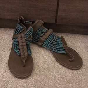 Turquoise sandals